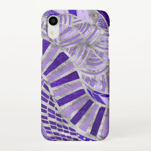 Ethic Tribal Ornament _ Purples and silver iPhone XR Case