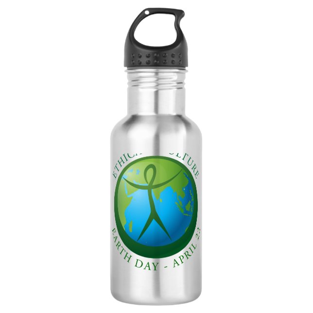 Ethical Culture Earth Day Water Bottle (Front)