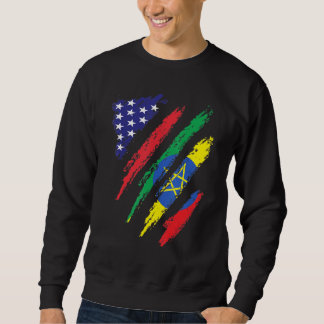 Ethiopia American Grown Flag USA Patriot Heritage Sweatshirt