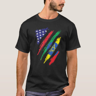 Ethiopia American Grown Flag USA Patriot Heritage T-Shirt
