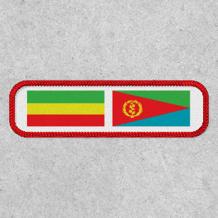 Ethiopia  and Eritrea Flags Side by Side  Patch