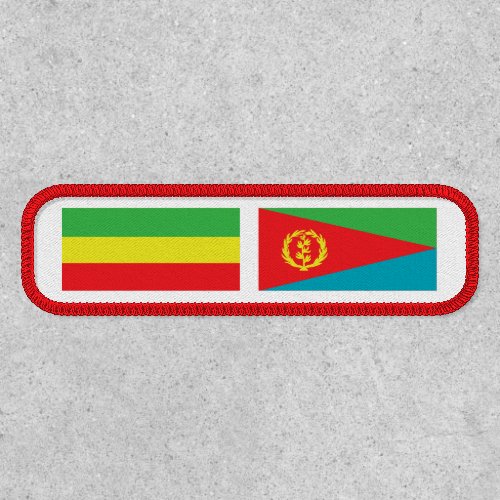 Ethiopia  and Eritrea Flags Side by Side  Patch