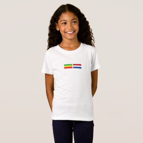 Ethiopia and France Flags T_Shirt