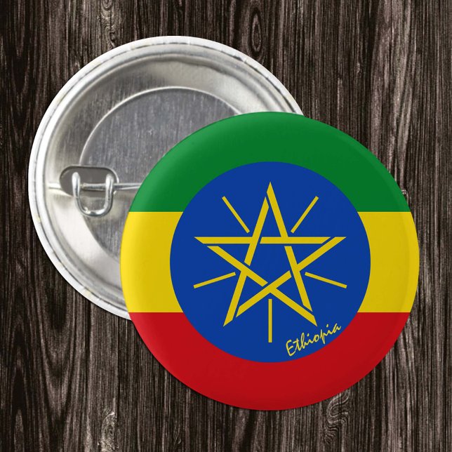 Ethiopia button, patriotic Ethiopian Flag fashion Button (Creator Uploaded)