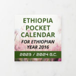 Ethiopia Calendar Tri-Fold Card<br><div class="desc">Small pocket Ethiopian Calendar that is to easy to carry. It can be used as a converter whenever you need to find out what day it is in Ethiopia and vice versa.</div>