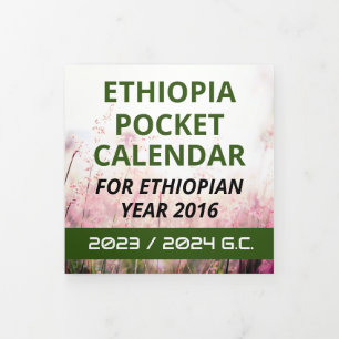 Ethiopia Calendar Tri-Fold Card
