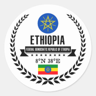 Ethiopia Classic Round Sticker