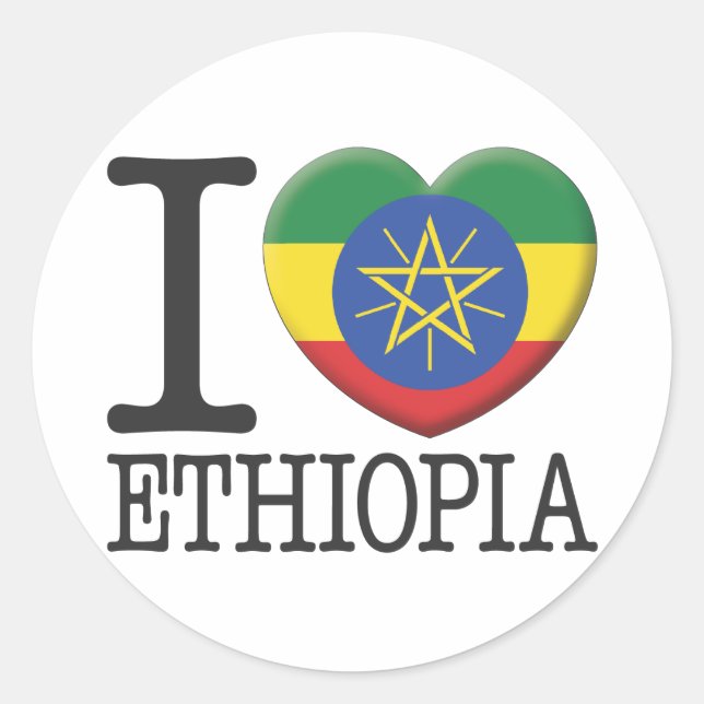 Ethiopia Classic Round Sticker (Front)