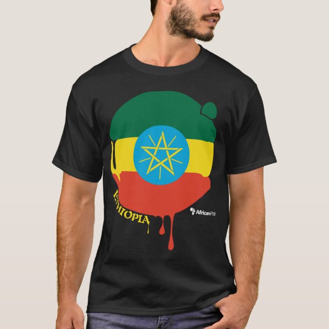 Ethiopia Drops Black T-Shirt (Front)