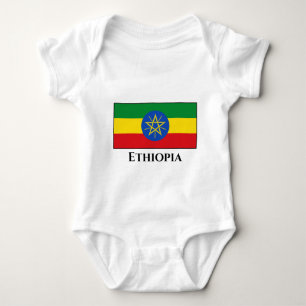 Ethiopia (Ethiopian) Flag Baby Bodysuit
