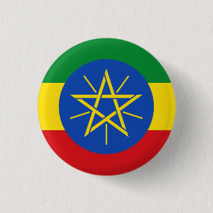 Ethiopia (Ethiopian) Flag Button