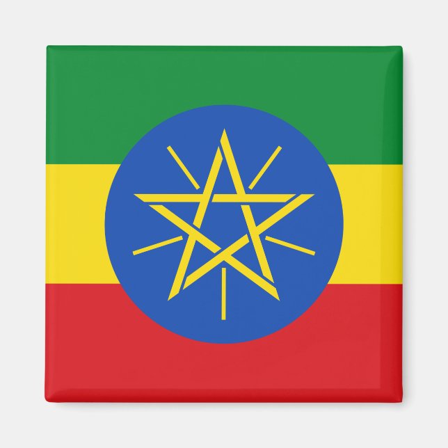 Ethiopia (Ethiopian) Flag Magnet (Front)