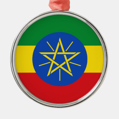 Ethiopia  Ethiopian Flag Metal Ornament