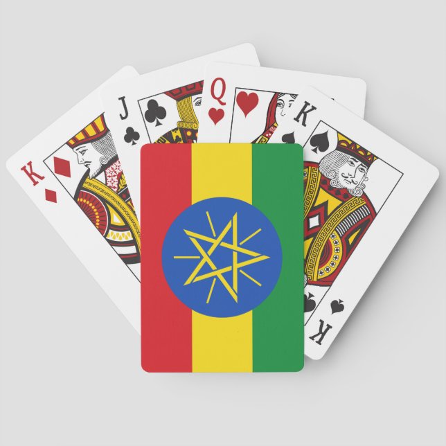 Ethiopia (Ethiopian) Flag Poker Cards (Back)