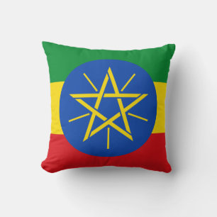 Ethiopia (Ethiopian) Flag Throw Pillow