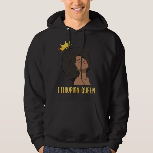 Ethiopia Ethiopians Woman Flag Proud Love Princess Hoodie (Front)