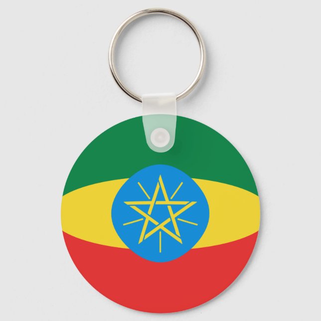 Ethiopia Fisheye Flag Keychain (Front)