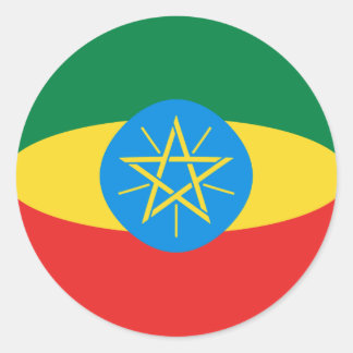 Ethiopia Fisheye Flag Sticker
