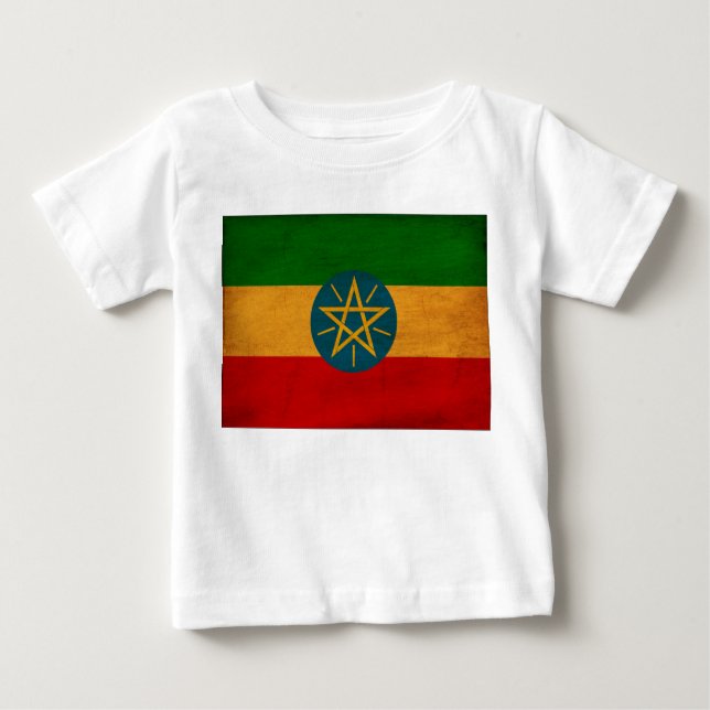 Ethiopia Flag Baby T-Shirt (Front)