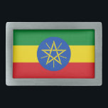 Ethiopia Flag Belt Buckle<br><div class="desc">Patriotic flag of Ethiopia.</div>