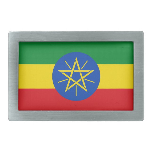 Ethiopia Flag Belt Buckle (Front)