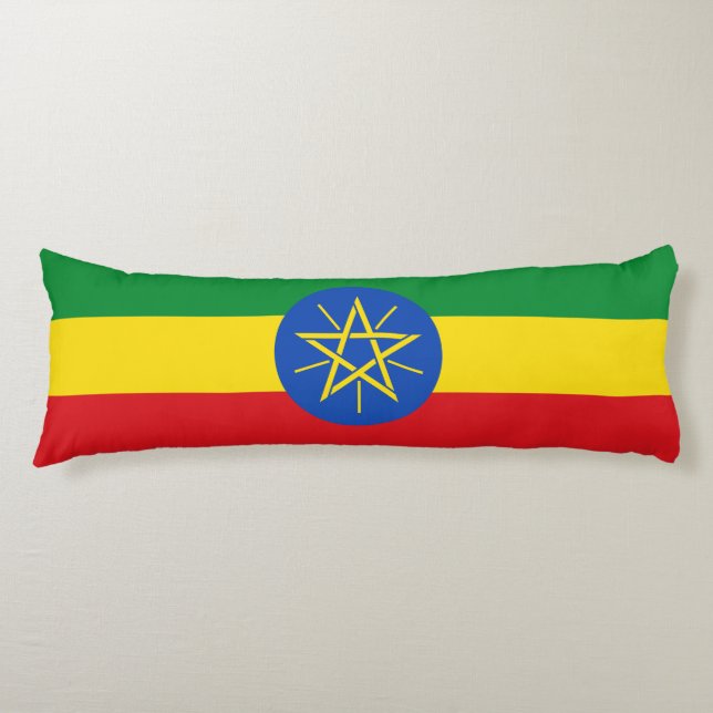 Ethiopia Flag Body Pillow (Front)