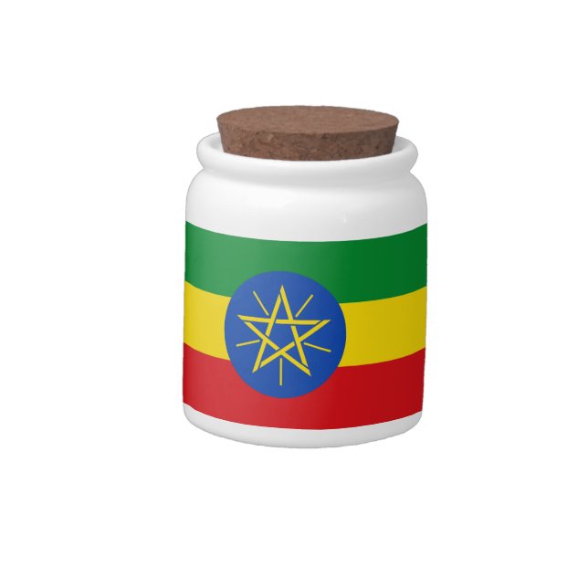 Ethiopia Flag Candy Jar (Left)
