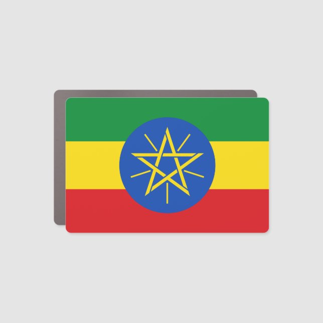 Ethiopia Flag Car Magnet (Front)