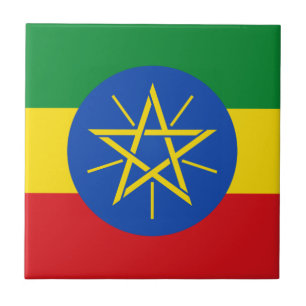 Ethiopia Flag Ceramic Tile