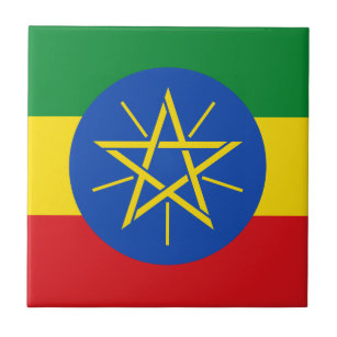 Ethiopia Flag Ceramic Tile