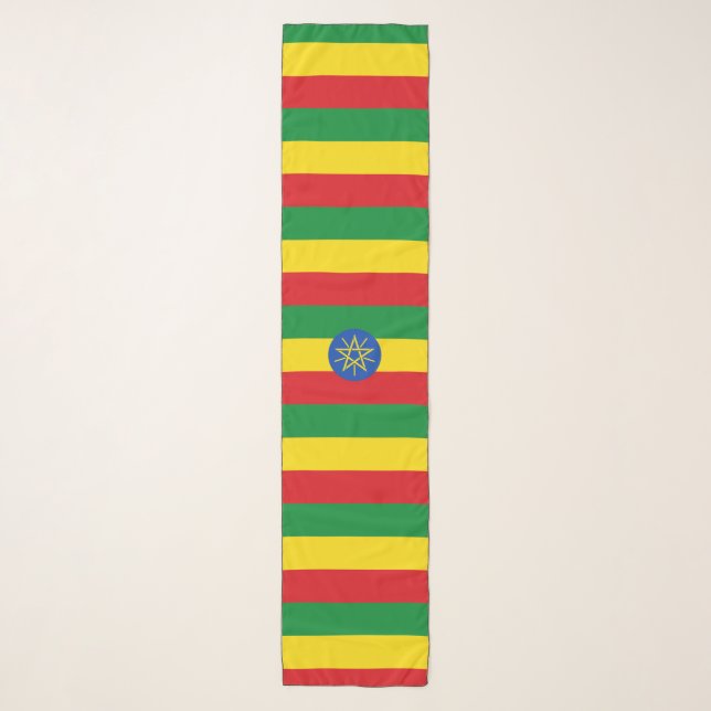 Ethiopia flag Chiffon Scarf (Front)