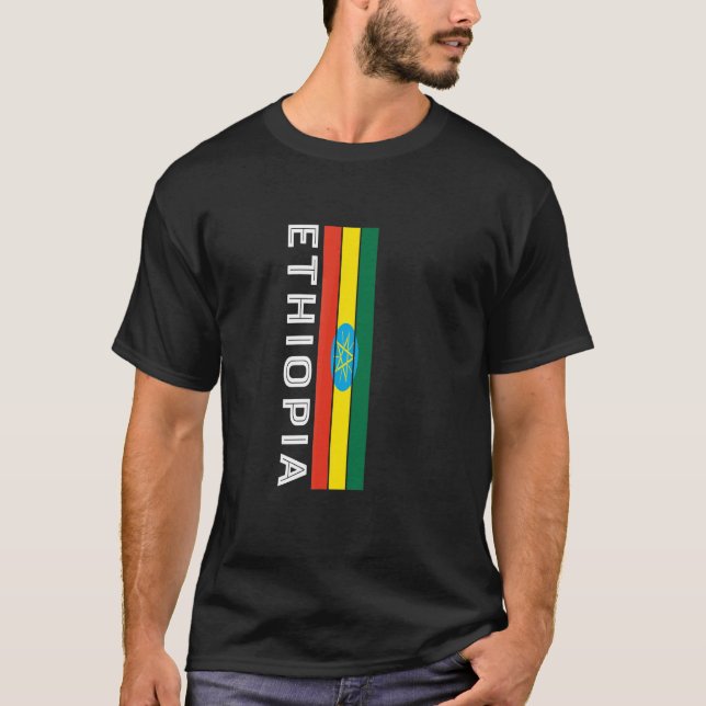 Ethiopia Flag Colors T-Shirt (Front)