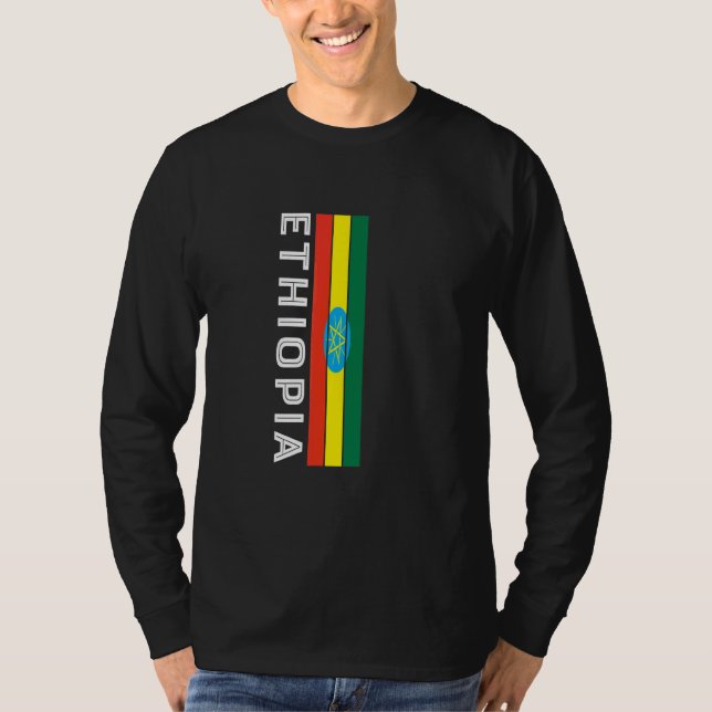 Ethiopia Flag Colors T-Shirt (Front)