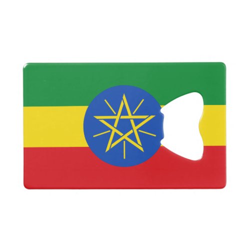 Ethiopia Flag Credit Card Bottle Opener