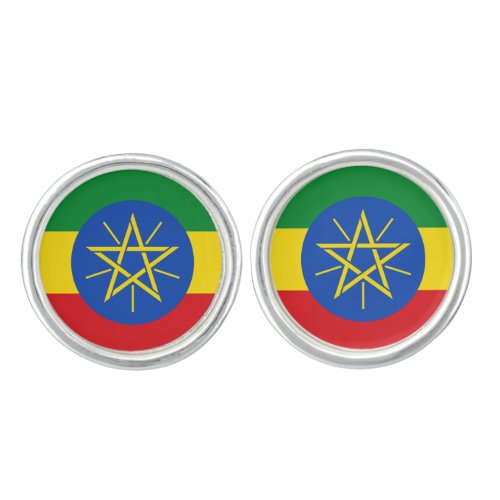 Ethiopia Flag Cufflinks