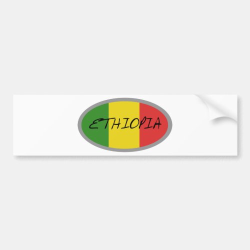 Ethiopia flag design bumper sticker