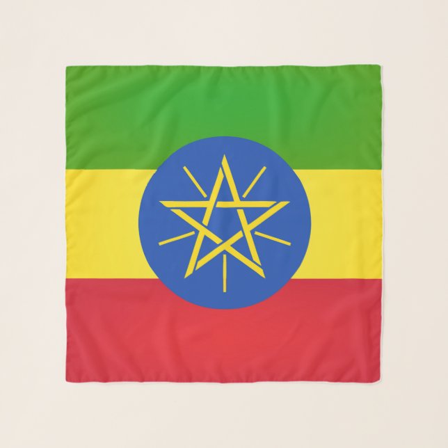 Ethiopia Flag Fashion Scarf (Front)