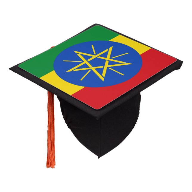 Ethiopia Flag Graduation Cap Topper (Angled)