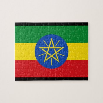Ethiopia Flag Jigsaw Puzzle by FlagWare at Zazzle