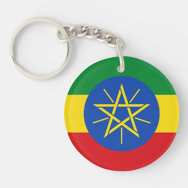 Ethiopia Flag Keychain (Front)
