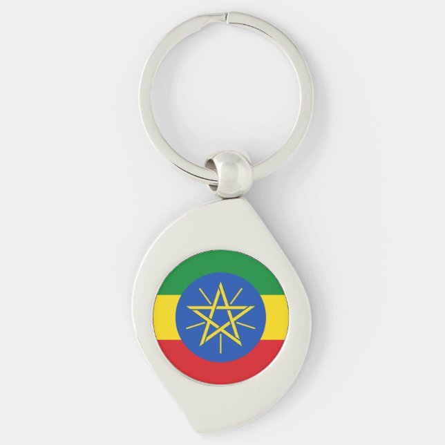 Ethiopia Flag Keychain (Front)