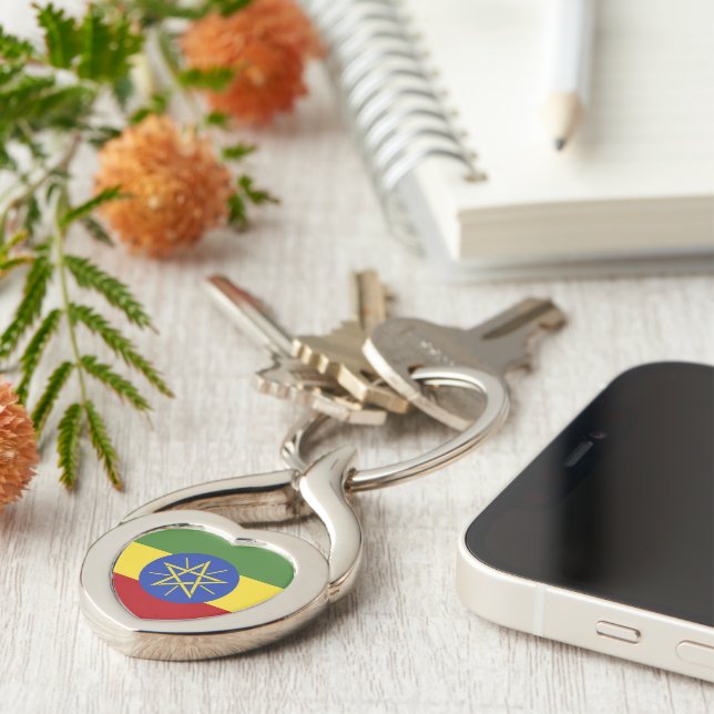 Ethiopia flag keychain (Side)