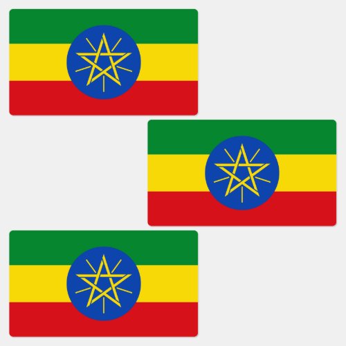 Ethiopia Flag Labels