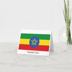 Ethiopia Flag Letterpress Thank You Card