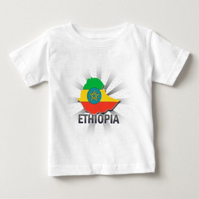 Ethiopia Flag Map 2.0 Baby T-Shirt (Front)