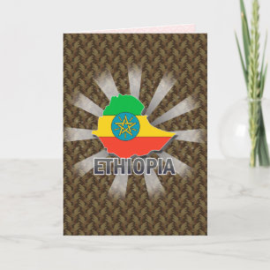 Ethiopia Flag Map 2.0 Card