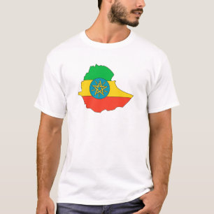 Ethiopia Flag Map full size T-Shirt