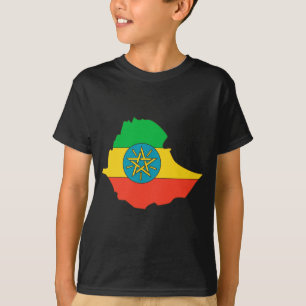 Ethiopia flag map T-Shirt
