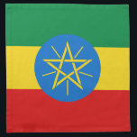 Ethiopia Flag Napkin<br><div class="desc">The design on this napkin is the flag of Ethiopia carefully conformed to the square shape. The perfect place setting when serving Ethiopian cuisine.</div>
