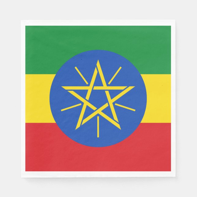Ethiopia Flag Napkins (Front)